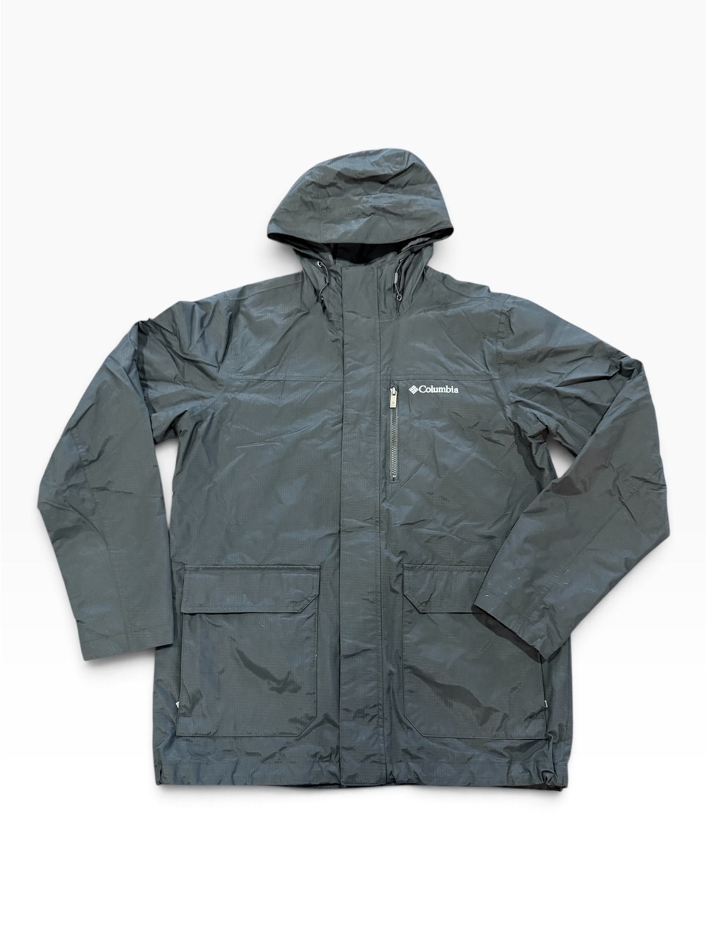 Columbia Omni-Tech Waterproof Breathable Black Hooded Jacket Size M